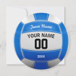 Volleyball Spieler Jahr Team Blue Dankeskarte