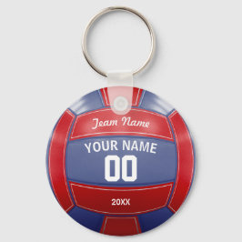 Volleyball Spieler Jahr Team Rot und Blau Schlüsselanhänger