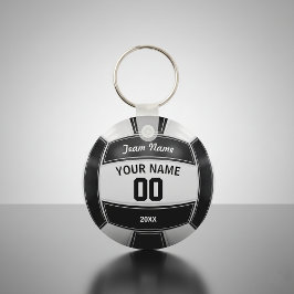 Volleyball Spieler Jahr Team Schwarz und Weiß Schlüsselanhänger