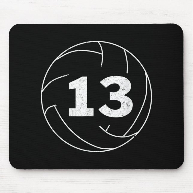 Volleyball Spieler Jersey Nummer dreizehn Grafik Mousepad (Vorne)