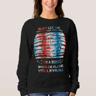Volleyball Spieler Lasse den Hübschen Gesichtspolz Sweatshirt