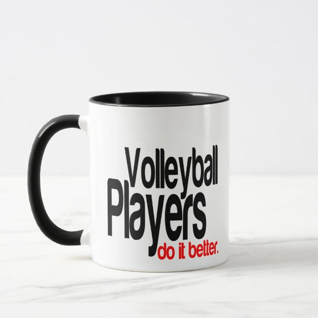 Volleyball-Spieler machen es besser Tasse (Links)