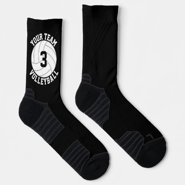 Volleyball-Spieler - Name des Teams und Anzahl der Socken (Rechts)