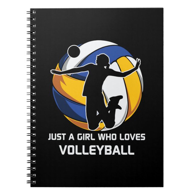 Volleyball-Spieler nur ein Mädchen, das Volleyball Notizblock (Vorderseite)