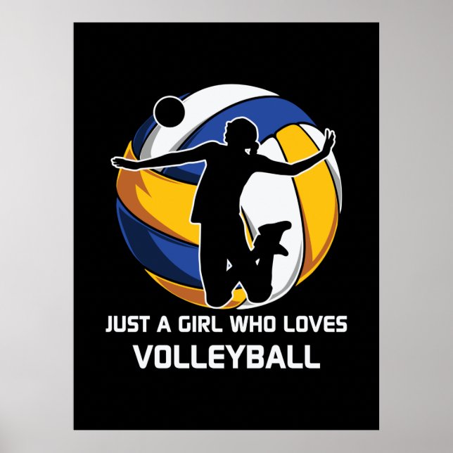 Volleyball-Spieler nur ein Mädchen, das Volleyball Poster (Vorne)