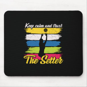 Volleyball-Spieler Ruhe und Vertrauen Behalten Mousepad
