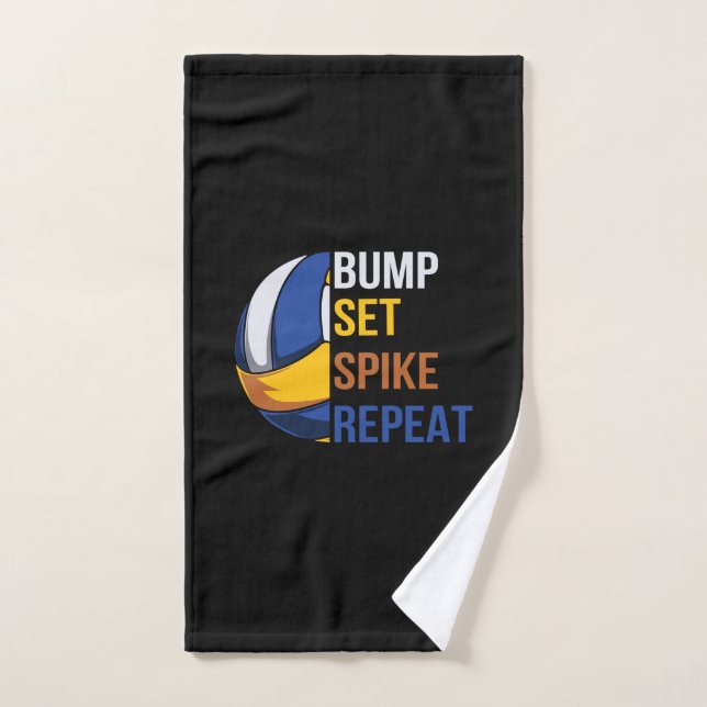 Volleyball-Spieler | Set Spike Wiederholung Handtuch (Handtuch)