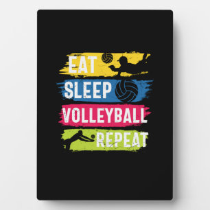 Volleyball-Spieler Sleep Volleyball wiederholen Fotoplatte