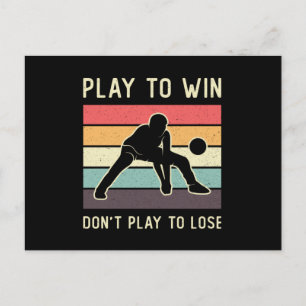 Volleyball Spieler spielen, um zu gewinnen, spiele Postkarte