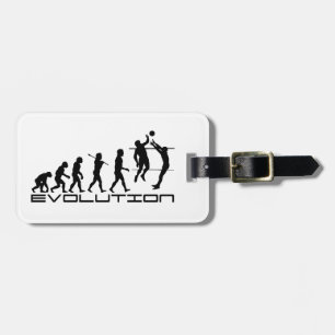Volleyball-Spieler-Sport-Evolutions-Kunst Gepäckanhänger