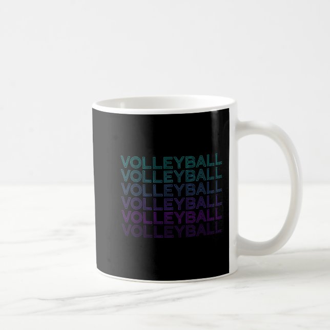 Volleyball Spieler Team Trainer Retro Kaffeetasse (Rechts)
