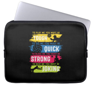Volleyball-Spieler Tough Quick Strong Laptopschutzhülle