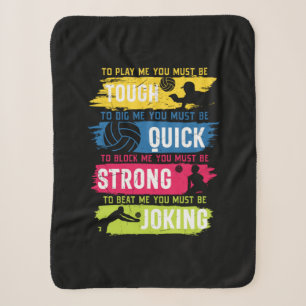 Volleyball-Spieler   Tough Quick Strong Sherpadecke