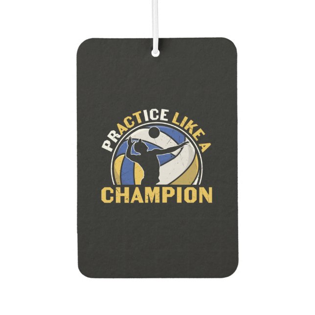 Volleyball-Spieler | Üben wie ein Champion Autolufterfrischer (Vorderseite)