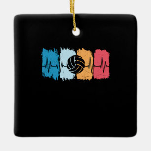 Volleyball-Spieler Volleyball Heartbeat Keramikornament