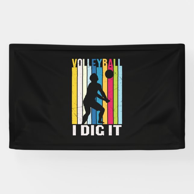 Volleyball-Spieler | Volleyball I Dive It Banner (Horizontal)