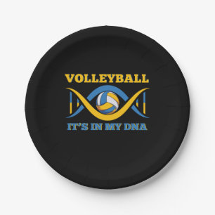 Volleyball-Spieler Volleyball in meiner DNA Pappteller