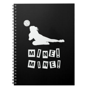 Volleyball-Spieler Volleyball Mine Notizblock
