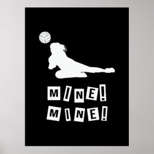 Volleyball-Spieler   Volleyball Mine Poster