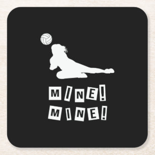 Volleyball-Spieler Volleyball Mine Rechteckiger Pappuntersetzer