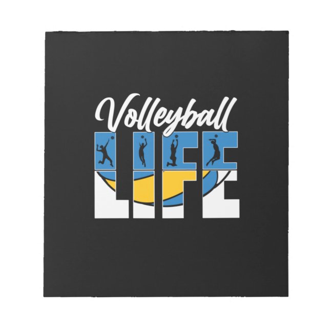 Volleyball-Spieler | Volleyball Notizblock (Vorderseite)