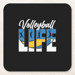 Volleyball-Spieler Volleyball Rechteckiger Pappuntersetzer