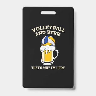 Volleyball-Spieler Volleyball und Bier Ausweis