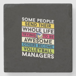 Volleyball-Spieler Volleyballmanager Steinuntersetzer