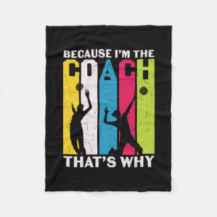 Volleyball-Spieler Weil ich Trainer bin Fleecedecke