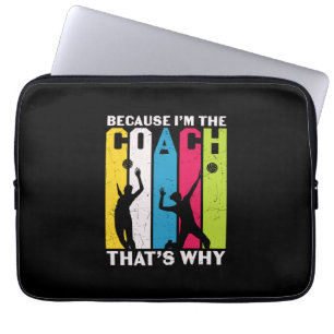 Volleyball-Spieler Weil ich Trainer bin Laptopschutzhülle