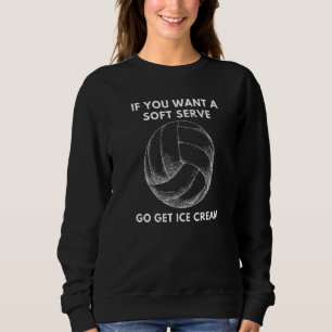 Volleyball-Spieler, wenn Sie einen Soft-Serve Voll Sweatshirt
