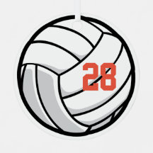 Volleyball Spieler White Black Orange Sports Award