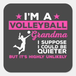 Volleyball-Spielergeschenk   Funny Volleyball Gran Quadratischer Aufkleber