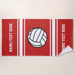 Volleyball-Spielername Team Name Ihre Teamfarbe Strandtuch