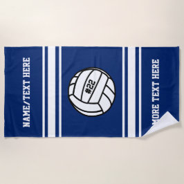 Volleyball-Spielernummer Team Name Ihre Teamfarbe Strandtuch