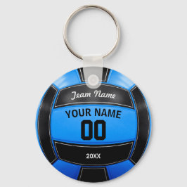 Volleyball Spieler's Name Year Team Black Blue Schlüsselanhänger