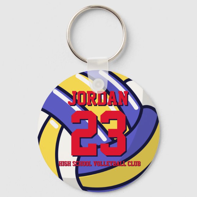 Volleyball Spielerteam Schlüsselanhänger (Vorderseite)