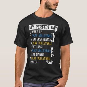 Volleyball-Spielerteam Vintag mein perfekter Tag 1 T-Shirt