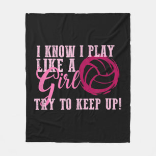 Volleyball spielt wie ein Mädchen, das für Teens N Fleecedecke