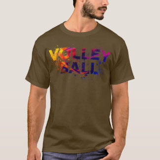 Volleyball Sport Aufkleber Design T-Shirt