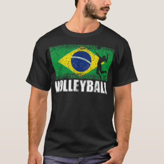 Volleyball Sport, Brasilien Flag, Brasilianisches  T-Shirt