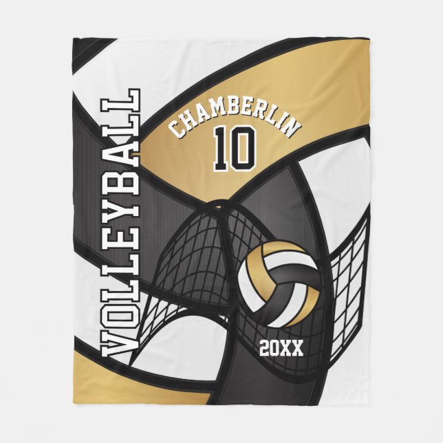 Volleyball Sport in Rot, Weiß und Blau - Custom01 Fleecedecke (Vorderseite)