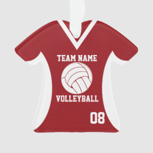 Volleyball Sport Jersey Rouge avec photo