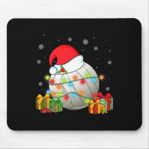 Volleyball Sport Weihnachten Weihnachtsmannmütze W Mousepad