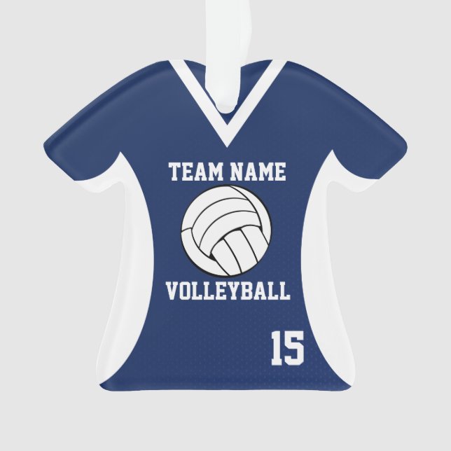 Volleyball Sports Jersey Blue avec ornement photo (devant)