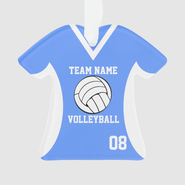 Volleyball Sports Jersey Blue mit Foto Ornament (Vorderseite)