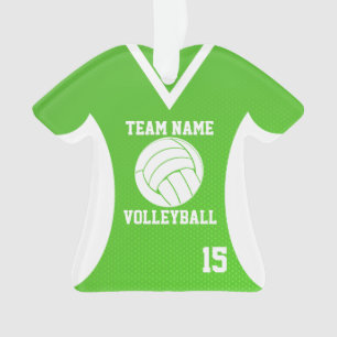 Volleyball Sports Jersey Green mit Foto Ornament