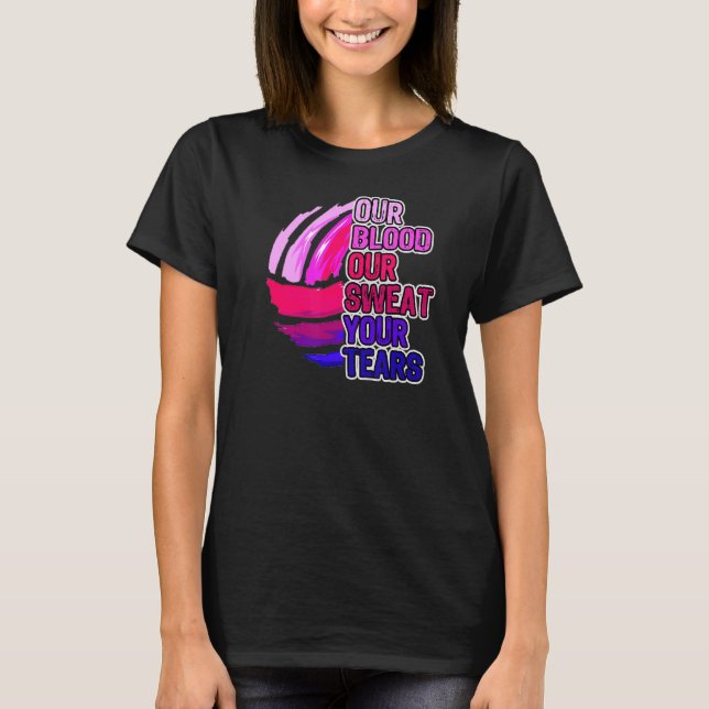 Volleyball Sprichwort unser Blut Unser Schweiß, de T-Shirt (Vorderseite)