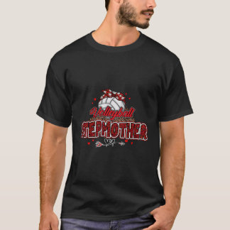 Volleyball Stepmutter Leopard Sport Mutter Großmut T-Shirt