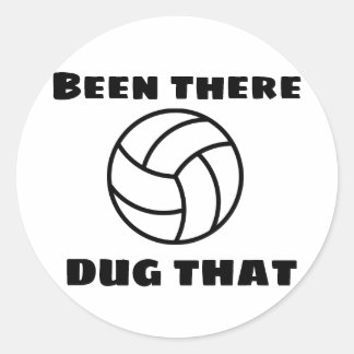 Volleyball-Sticker Runder Aufkleber